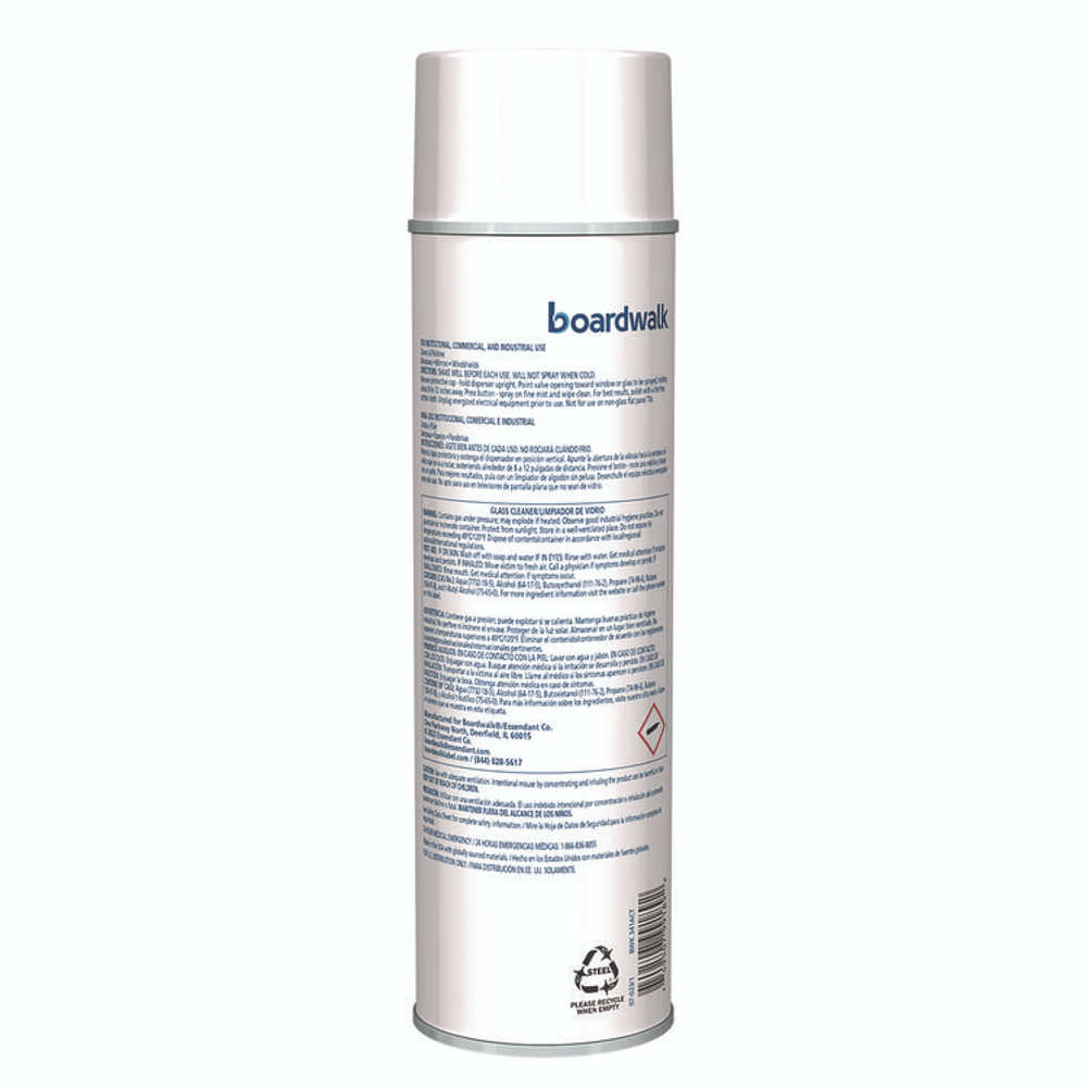 BOARDWALK 341-ACT Heavy-Duty Glass Cleaner, Sweet Scent, 19 oz Aerosol Spray, 12/Carton