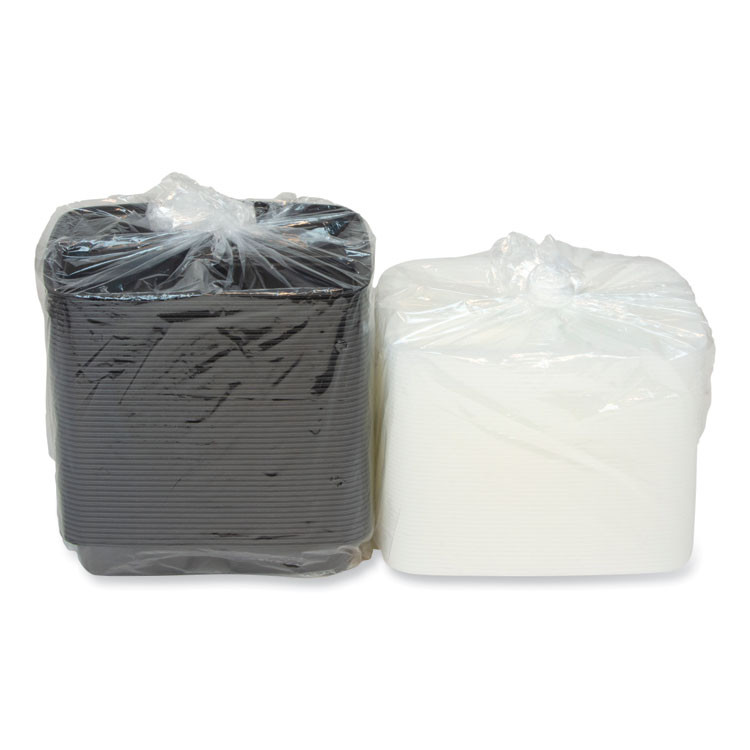 PACTIV EVERGREEN CORPORATION NC333B Newspring DELItainer Microwavable Container, 32 oz, 7.57 x 9.9 x 2.1, Black/Clear, Plastic, 150/Carton