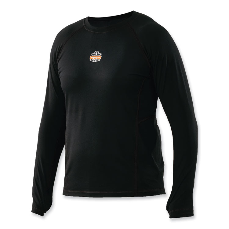 TENACIOUS HOLDINGS, INC. ergodyne® 40203 N-Ferno 6435 Midweight Long Sleeve Base Layer Shirt, Medium, Black