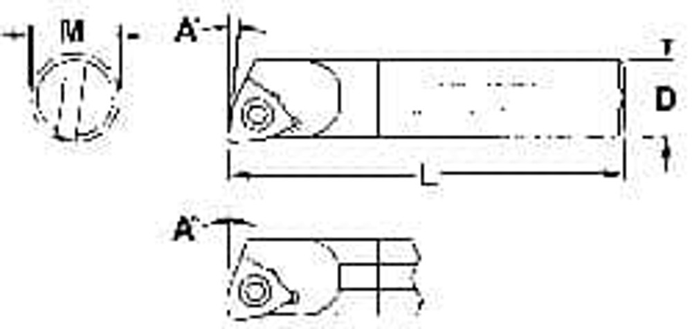 Everede Tool 00715 0.36" Min Bore, Indexable Boring Bar