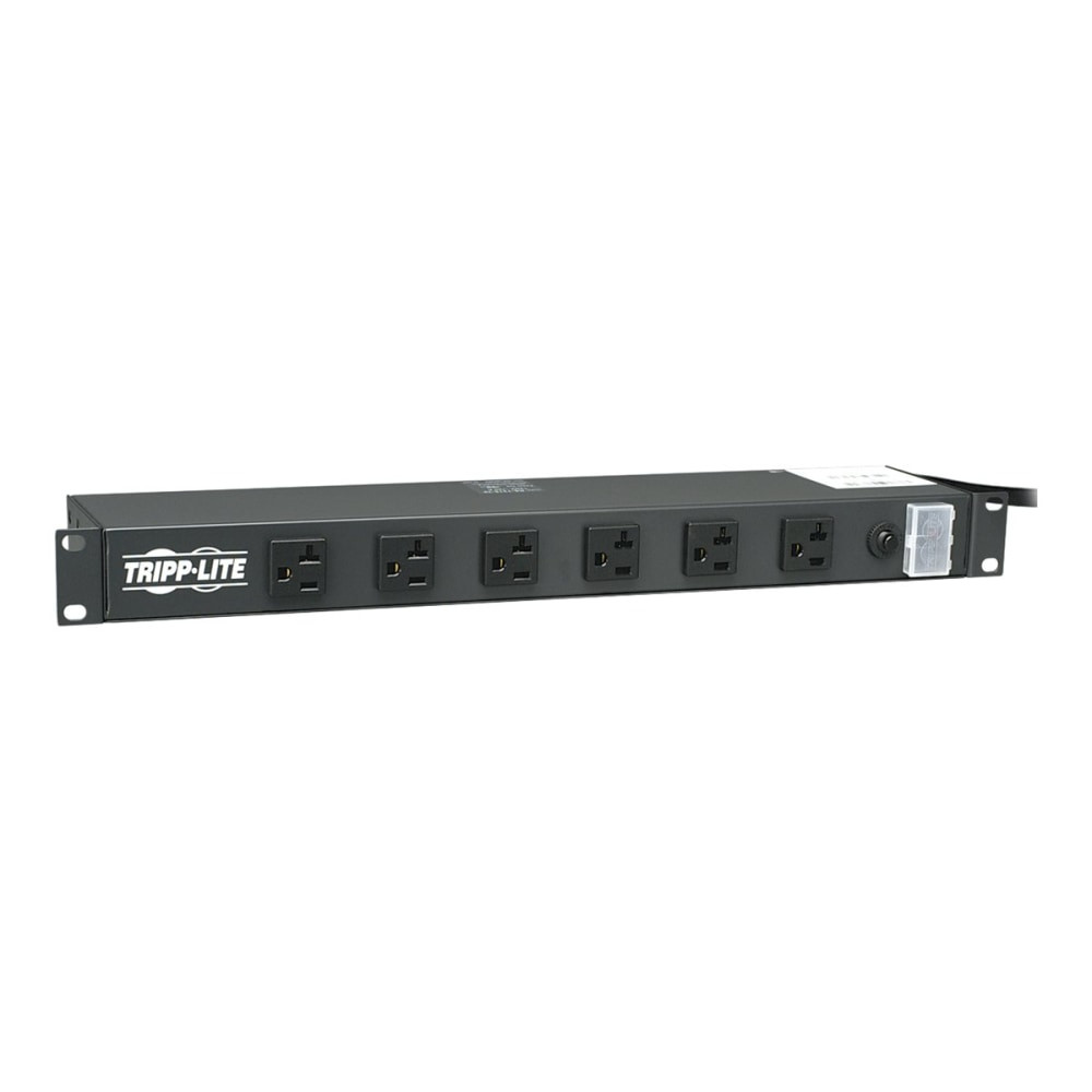 TRIPP LITE RS1215-20  Power Strip Rackmount Metal 120V 5-20R 12 Outlet 15ft Cord 1URM - Power distribution strip (rack-mountable) - AC 120 V - input: NEMA 5-20 - output connectors: 12 (NEMA 5-20) - 1U - 19in - 15 ft cord