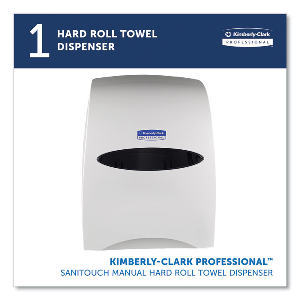 KIMBERLY-CLARK PROFESSIONAL Professional* 09995 Sanitouch Hard Roll Towel Dispenser For 1.75" Core, 12.63 x 10.2 x 16.13, White