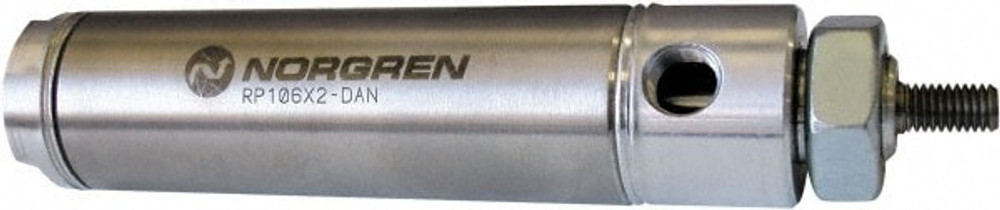 Norgren RP200X1.000-SAP Single Acting Rodless Air Cylinder: 2" Bore, 1" Stroke, 250 psi Max, 1/4 NPTF Port, Pivot Mount