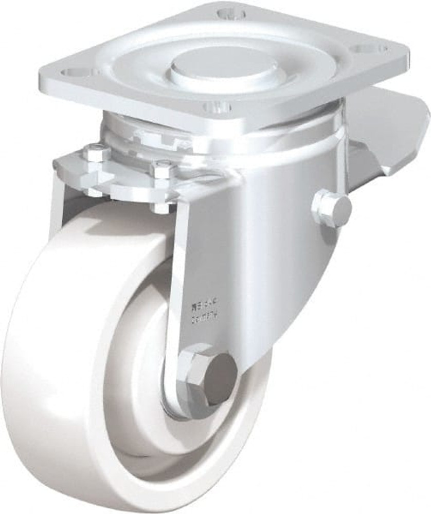 Blickle 279455 Swivel Top Plate Caster: Nylon, 4" Wheel Dia, 1-29/64" Wheel Width, 1,100 lb Capacity, 5-33/64" OAH