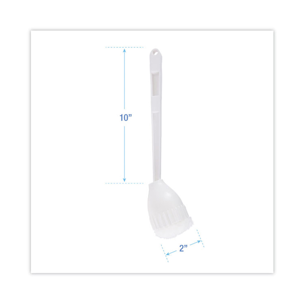 BOARDWALK 00170 Cone Bowl Mop, 10" Handle, 2" Mop Head, White, 25/Carton