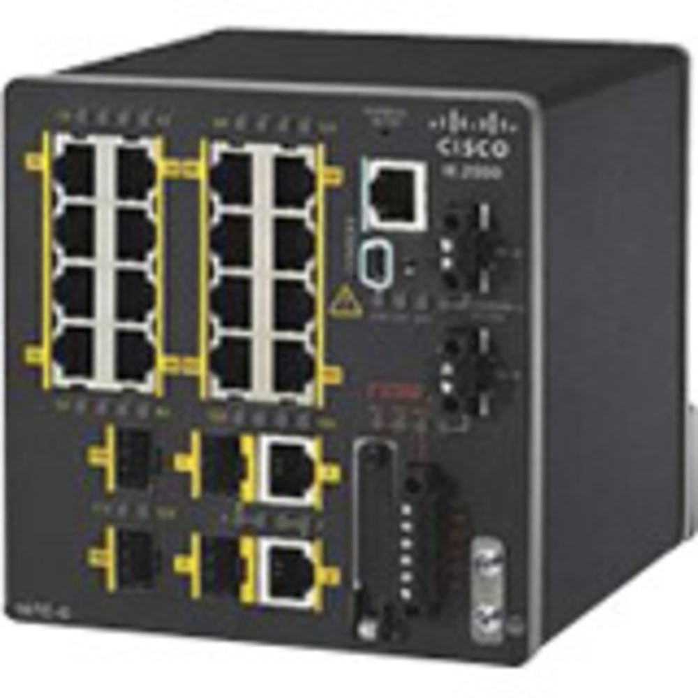 CISCO IE-2000-16TC-L  IE-2000-16TC-L Ethernet Switch - 20 Ports - Manageable - Fast Ethernet - 10/100Base-TX - 2 Layer Supported - 4 SFP Slots - Twisted Pair - Desktop, Rail-mountable - 1 Year Limited Warranty