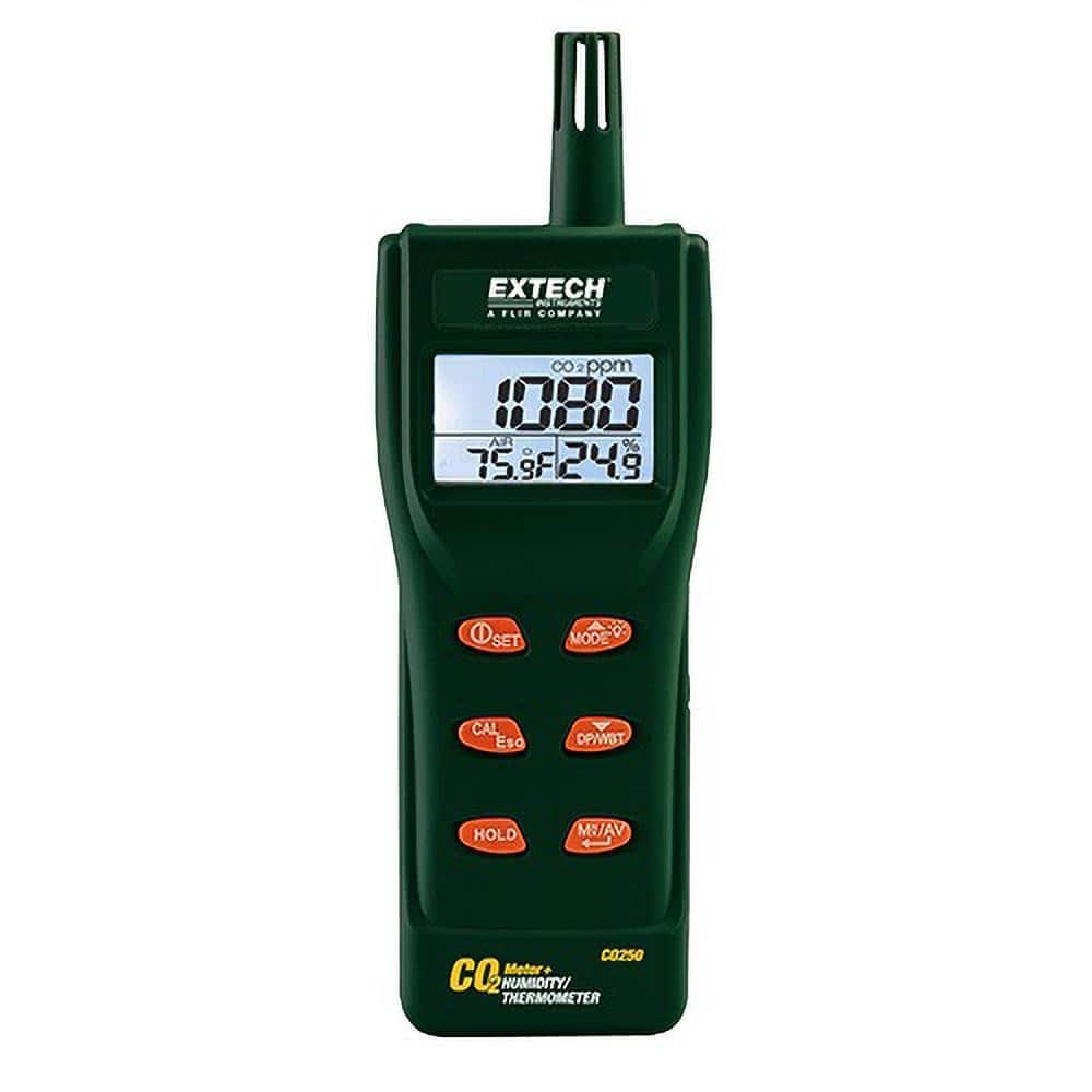 Extech CO250 -14 to 140°F, 0 to 9.99% Humidity Range, Air Quality Monitor