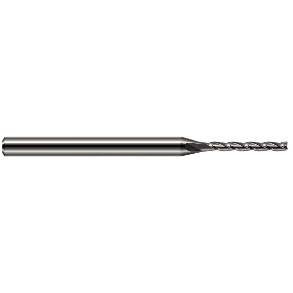 Harvey Tool 897993 Square End Mill:  0.0930" Dia, 0.67" LOC, 0.125" Shank Dia, 2.5" OAL, 3 Flutes, Solid Carbide