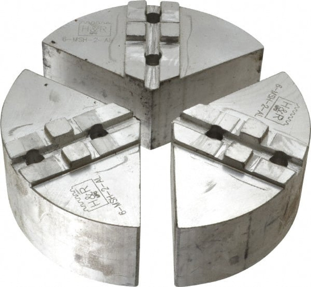 H & R Manufacturing HR-6MSH-2-AL Soft Lathe Chuck Jaw: Tongue & Groove