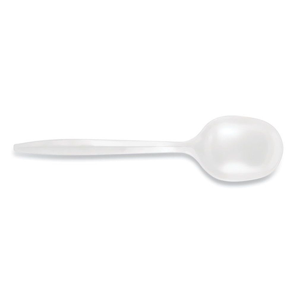 BERK ENTERPRISES INC Berkley Square 1014000 Mediumweight Polypropylene Cutlery, Soup Spoon, White, 1,000/Carton