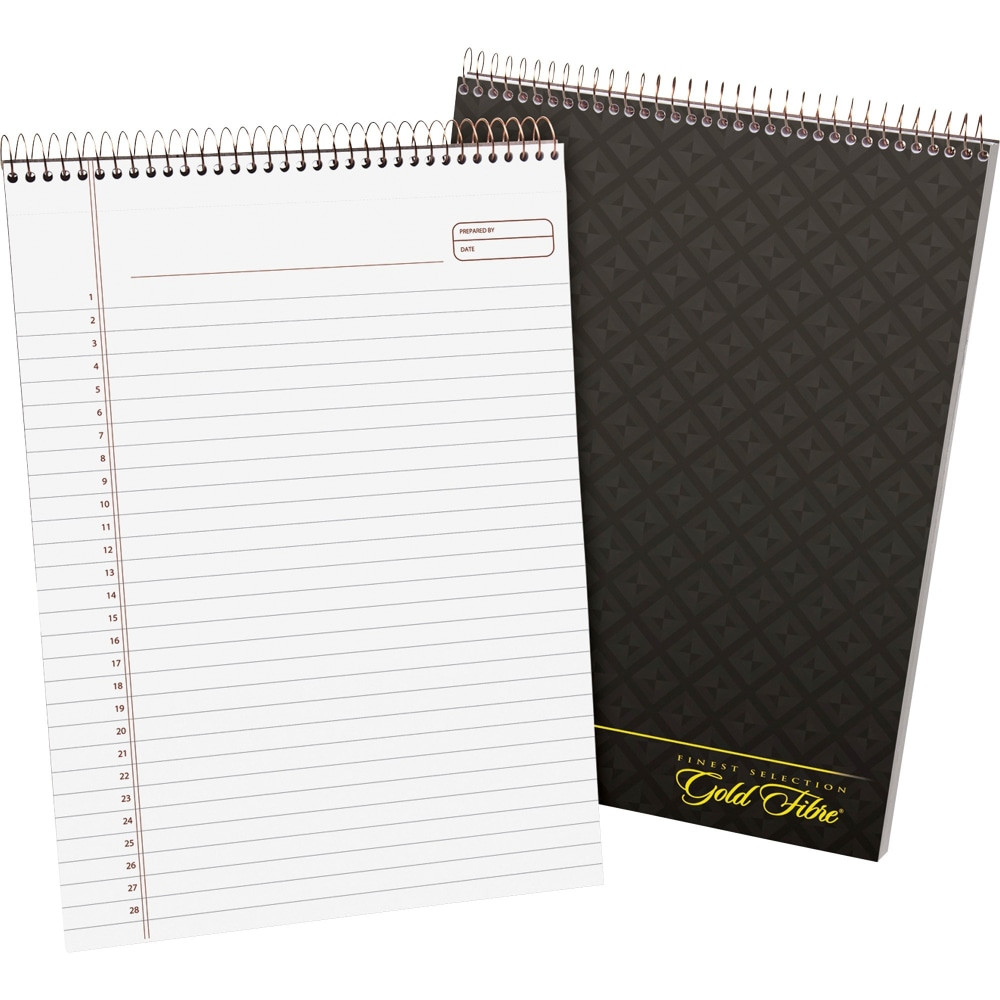 TOPS BUSINESS FORMS 20813 Ampad Gold Fibre Classic Wirebound Legal Pads, Letter Size, 70 Sheets, Brown
