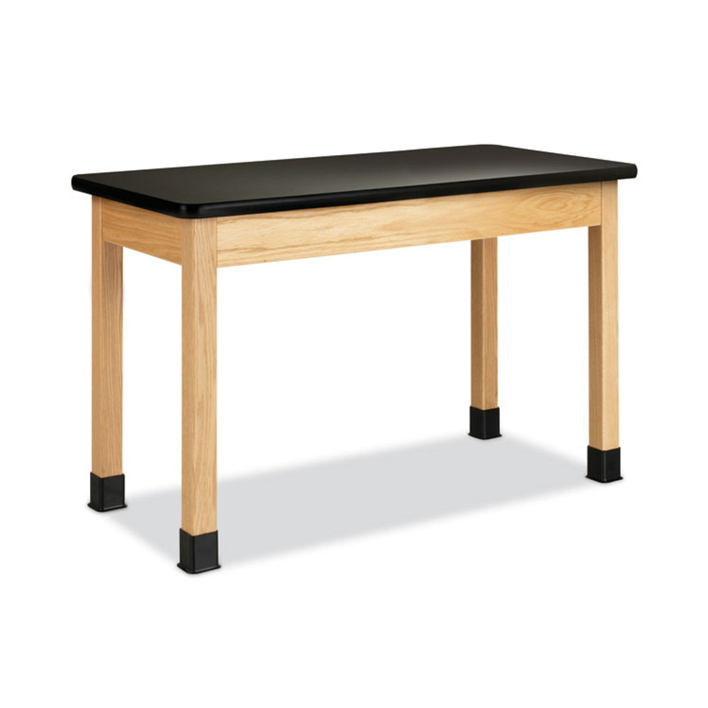 DIVERSIFIED WOODCRAFTS, INC. Spaces™ P710LBBM30N Classroom Science Table, 48w x 24d x 30h, Black High Pressure Laminate (HPL) Top, Maple Base