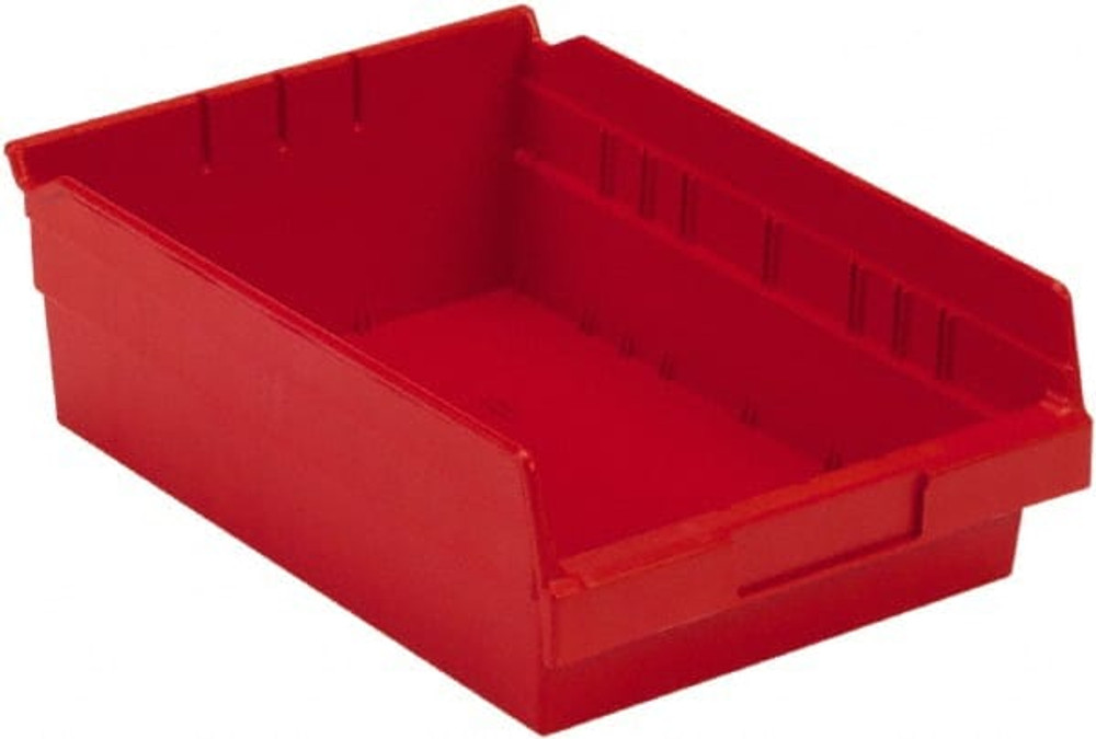 LEWISBins+ SB128-4SE RED Plastic Hopper Shelf Bin: Red