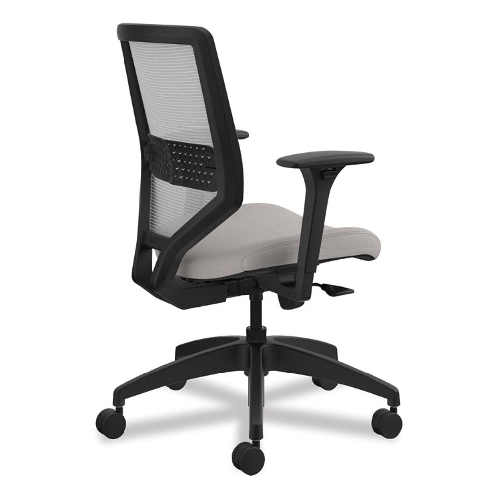 HON COMPANY SVM1ALIFC19T Solve Series Mesh Back Task Chair, Supports Up to 300 lb, 18" to 23" Seat Height, Sterling Seat, Fog Back, Black Base