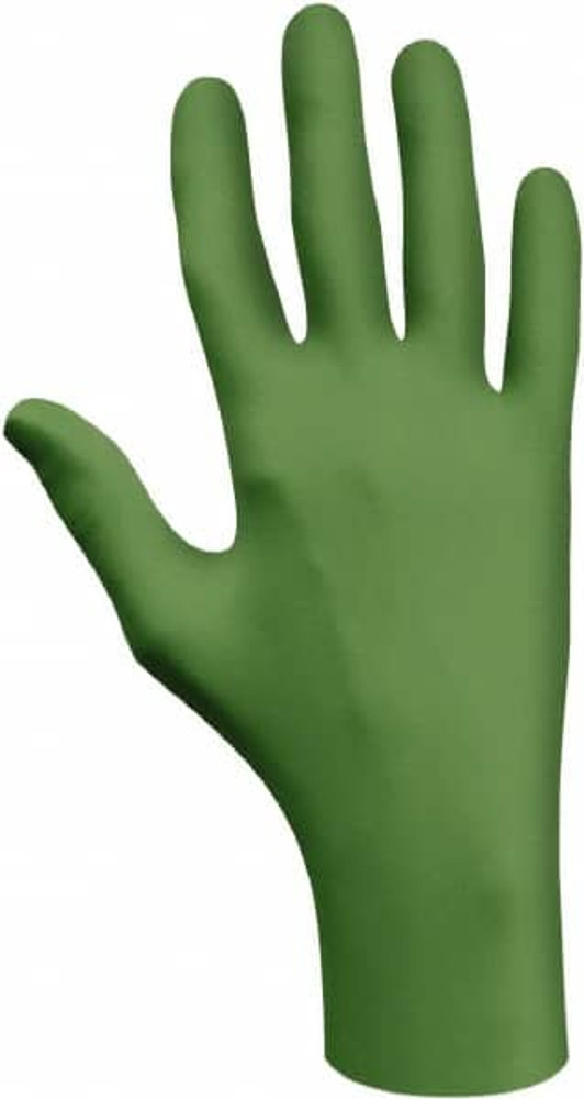 SHOWA 6110PFS Disposable Gloves: Small, 4 mil Thick, Nitrile-Coated, Nitrile, Industrial Grade