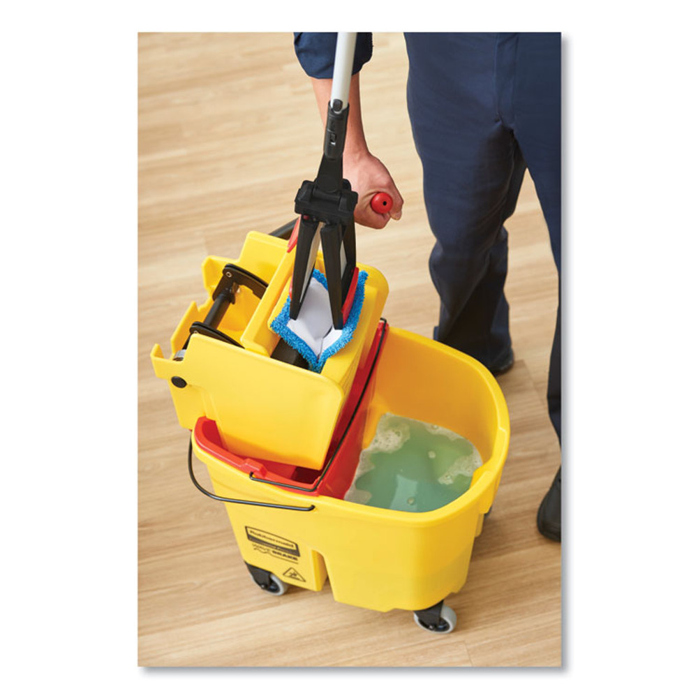 RUBBERMAID COMMERCIAL PROD. FG758088BRN WaveBrake 2.0 Bucket/Wringer Combos, Side-Press, 35 qt, Plastic, Brown