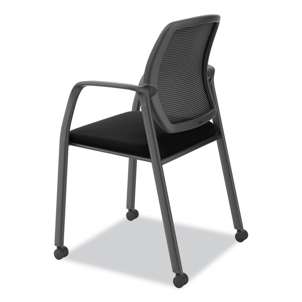 HON COMPANY NR6FMC10P71 Nucleus Series Recharge Guest Chair, Supports Up to 300 lb, 17.62" Seat Height, Black Seat/Back, Black Base