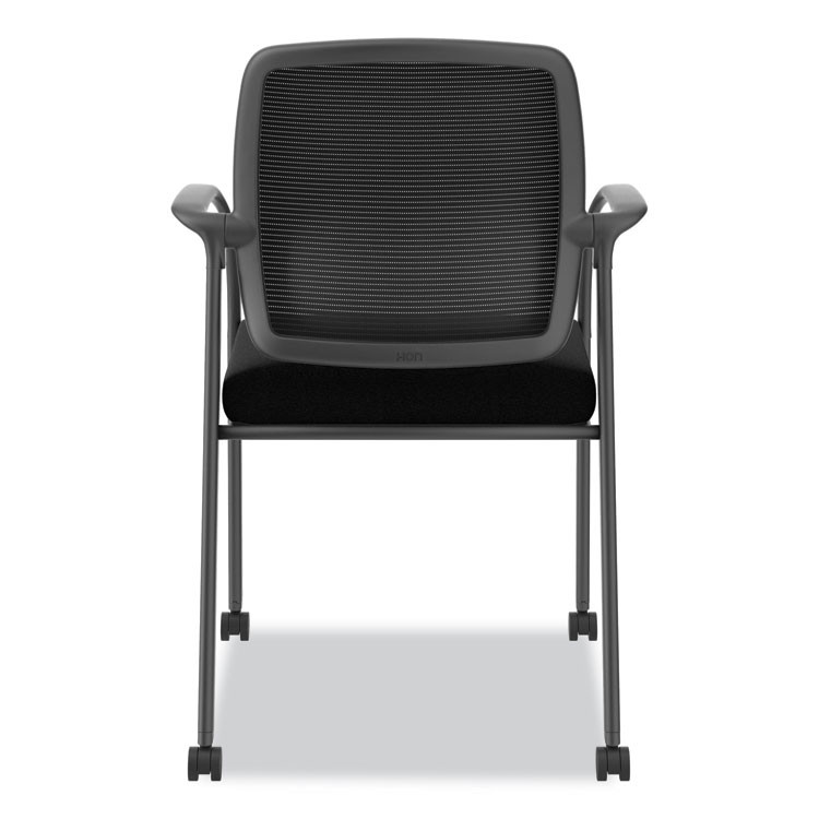 HON COMPANY NR6FMC10P71 Nucleus Series Recharge Guest Chair, Supports Up to 300 lb, 17.62" Seat Height, Black Seat/Back, Black Base