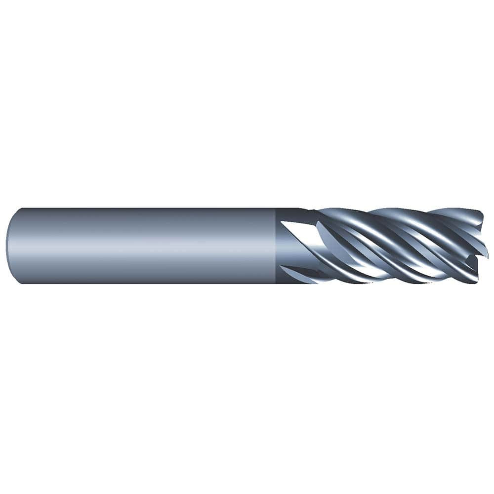 Eliminator 762-5000-010 Corner Radius End Mill: 1/2" Dia, 1-1/4" LOC, 0.01" Radius, 5 Flutes, Solid Carbide