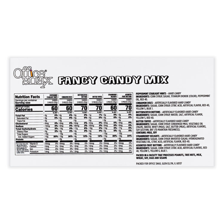 TOOTSIE ROLL INDUSTRIES Office Snax® 00668 Candy Assortments, Fancy Candy Mix, 1 lb Bag