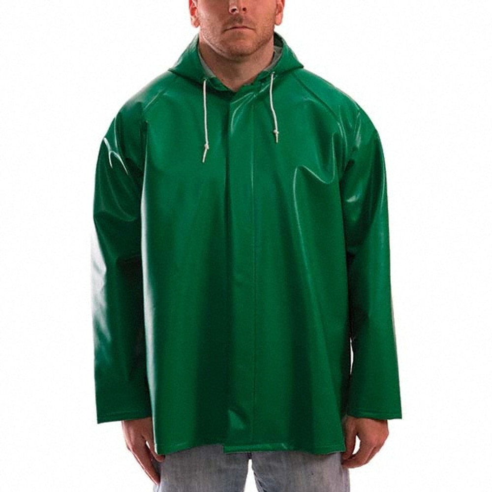 Tingley J41108.2X Rain Jacket: Size 2XL, ASTM D6413, Green, Polyester