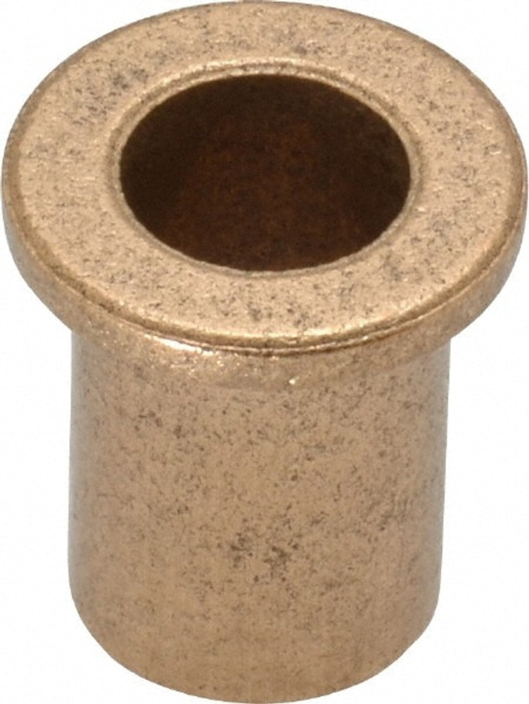 Boston Gear 35556 Flanged Sleeve Bearing: 3/8" ID, 1/2" OD, 3/4" OAL, Oil Impregnated Bronze