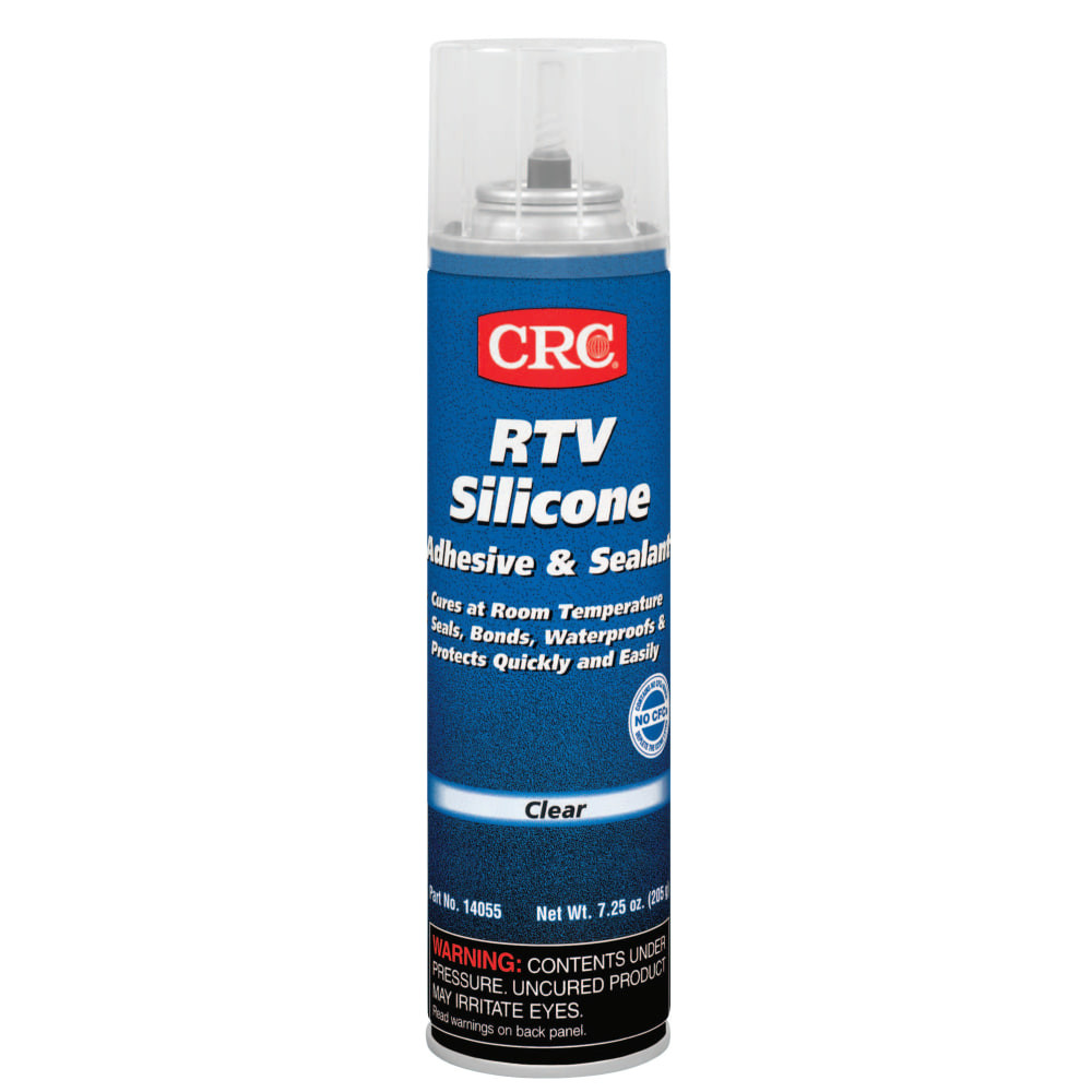 CRC INDUSTRIES, INC. 14055 CRC RTV Silicone Adhesive/Sealants, 8 Oz Tube, Clear, Pack Of 12 Tubes