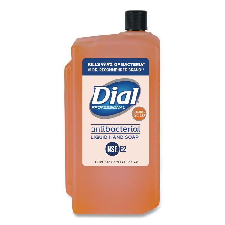 DIAL PROFESSIONAL 84019 Gold Antibacterial Liquid Hand Soap, 1 L, 8/Carton