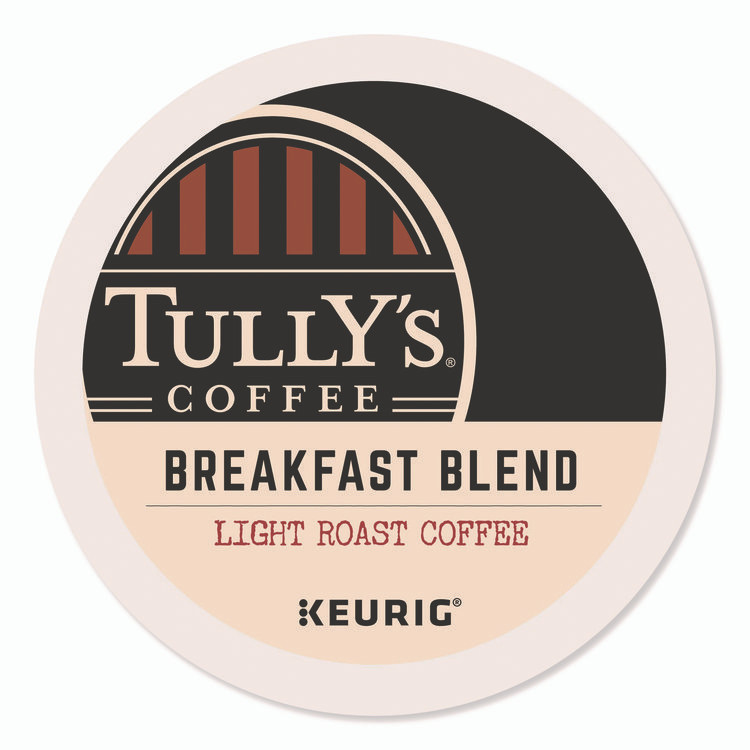 KEURIG DR PEPPER Tully's Coffee® 192719 Breakfast Blend Coffee K-Cups, 24/Box