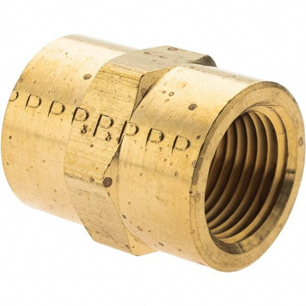 Parker -11090-2 Industrial Pipe Coupling: 3/8" Female Thread, FNPTF