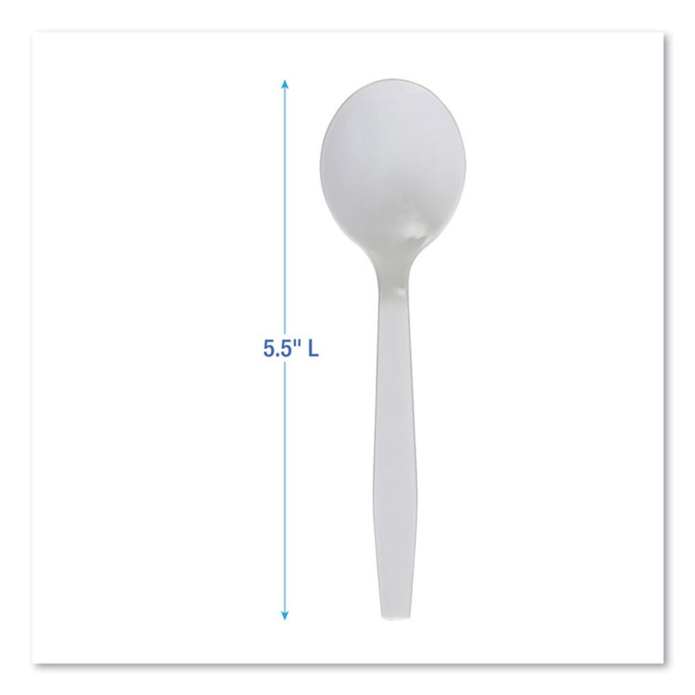 BOARDWALK SOUPSPOON Mediumweight Polystyrene Cutlery, Soup Spoon, White, 1,000/Carton