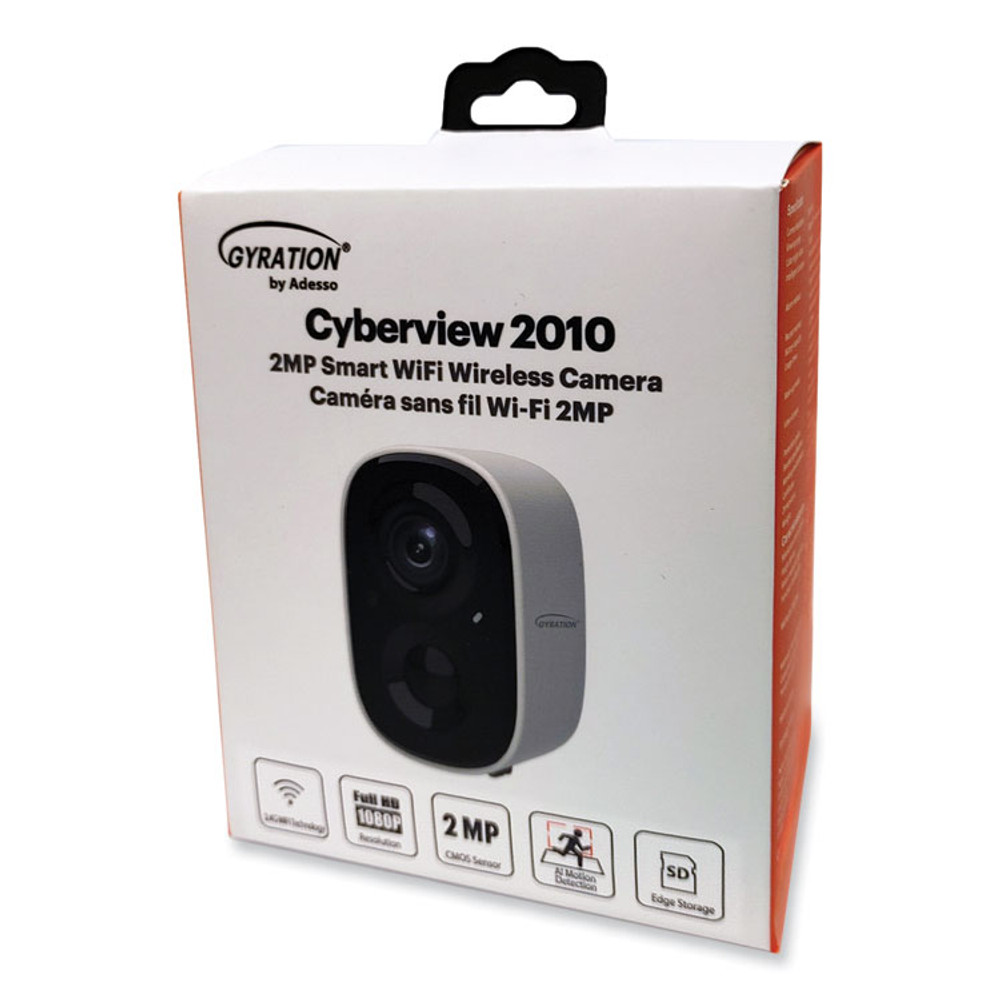ADESSO INC Gyration® CYBRVIEW2010 Cyberview 2010 2MP Smart WiFi Wireless Camera, 1920 x 1080 Pixels