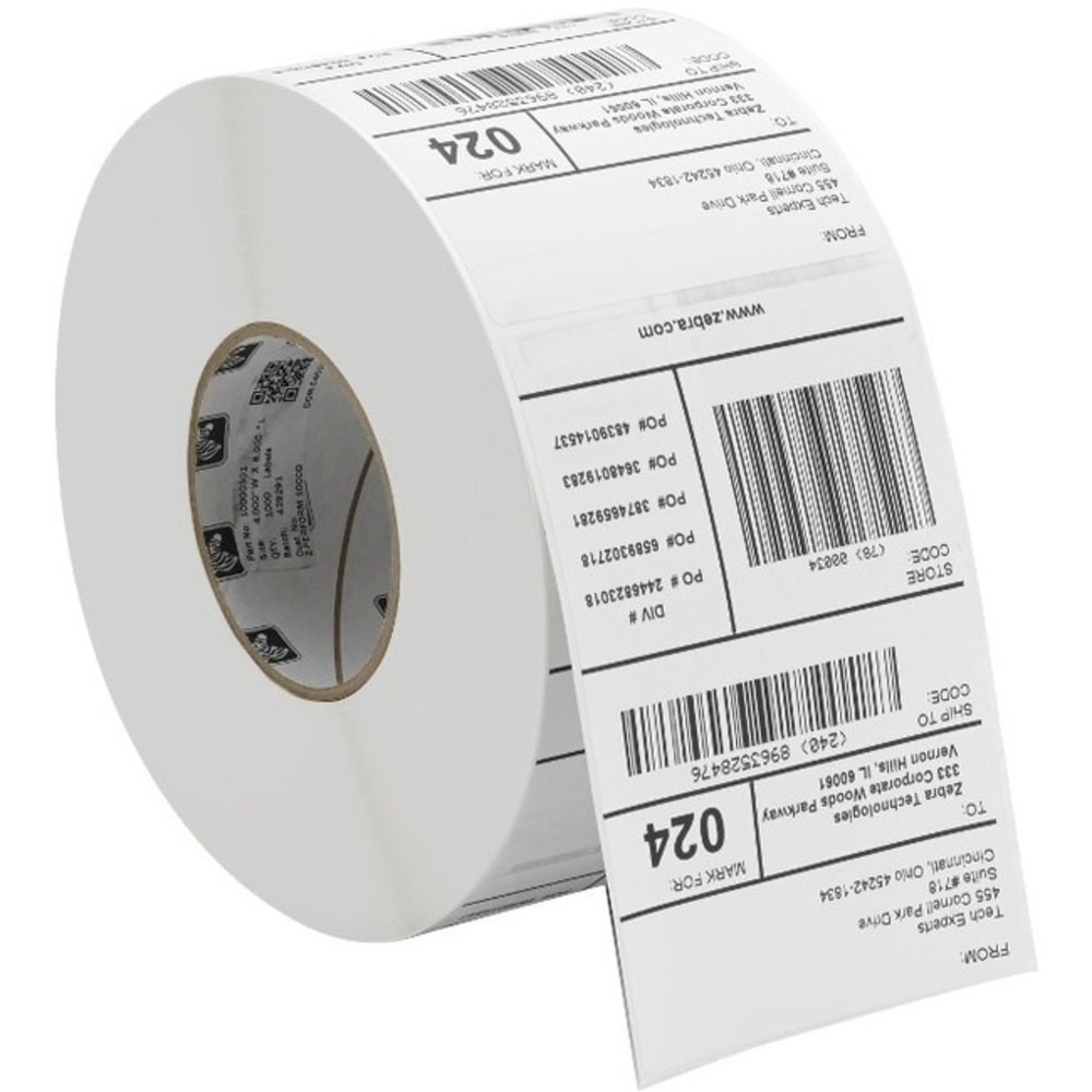 ZEBRA TECHNOLOGIES 10011041 Zebra Z-Perform Receipt Paper, 2in x 80ft, White, Pack Of 36