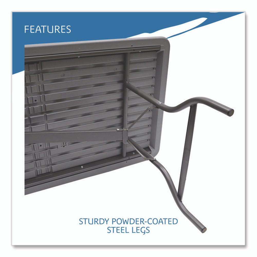 ICEBERG ENTERPRISES 65237 IndestrucTable Industrial Folding Table, Rectangular, 96" x 30" x 29", Charcoal