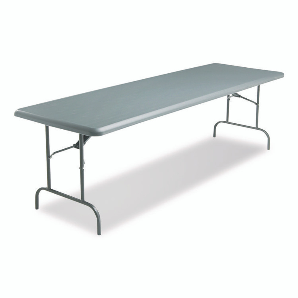 ICEBERG ENTERPRISES 65237 IndestrucTable Industrial Folding Table, Rectangular, 96" x 30" x 29", Charcoal