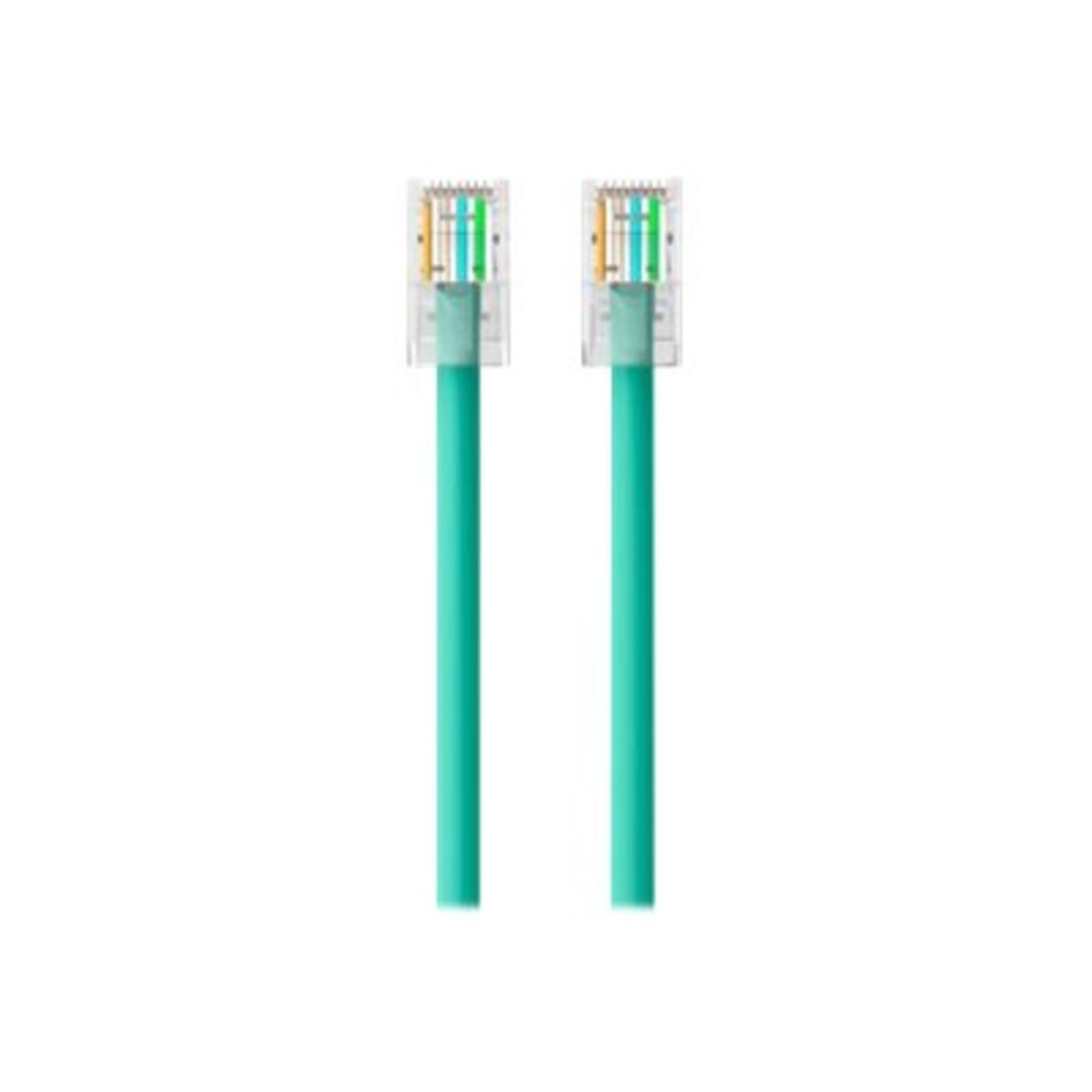 At a Glance: CAT5e Ethernet patch cable for connecting to LANs or the Internet Ideal for use with 10/100/1000BASE-T networks RJ45 plugs with 50-micron gold-plated connectors for clear signal 4 twisted pairs of stranded copper wires prevent crosstalk KEY FEATURES: 1. 4 UTP stranded copper wires 2. Durable PVC jacket 3. RJ45 plugs with 50-micron gold-plated connectors provide clear signal &nbsp; CONNECT EASILY TO A COMPUTER NETWORK Access high-speed networks or the Internet with the Belkin CAT5e Snagless Ethernet Cable. This patch cable lets you connect your laptop or desktop computer to a wall outlet, modem, router, hub or another networking device. It meets the CAT5e standard and is suitable for use with 10/100/1000BASE-T networks. Patch cables are also handy in home offices and hotel rooms to establish a wired Internet connection. RJ45 PLUGS WITH GOLD-PLATED CONTACTS FOR A CLEAR SIGNAL The CAT5e Snagless Ethernet Cable features an RJ45 male connector on each end. Internal load bars ensure accurate plug positioning and consistent high performance, while 50-micron gold-plated connectors resist corrosion and wear and deliver a clean, clear signal. FAST, RELIABLE CONNECTIONS WITH CAT5E TECHNOLOGY Made with Unshielded Twisted Pair (UTP) stranded copper wires, this Cat 5 cable meets the CAT5e (Category 5 Enhanced) Ethernet network cable standard to support Ethernet speeds of up to 1000 Mbps. The wire pairs in CAT5e cables are twisted more tightly than those in CAT5 cables to reduce signal interference. LESS CROSSTALK WITH TWISTED PAIR WIRES The CAT5e Snagless Ethernet Cable features 4 Unshielded Twisted Pair (UTP) 24 AWG (American Wire Gauge) stranded copper wires to reduce electromagnetic interference. Stranded cables are more pliable than solid cables, making them better suited for travel. Plus, the wires are housed in a durable PVC outer jacket for abrasion and corrosion resistance. &nbsp; Package Includes: CAT5e Ethernet Cable.