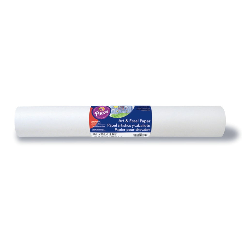 PACON CORPORATION 4775 Art Street Art Paper Roll, 18in x 75ft, White