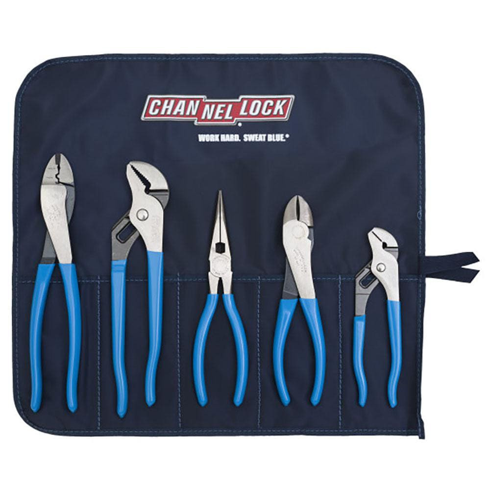 Channellock Tool Roll-2 Plier Set: 5 Pc, Assortment