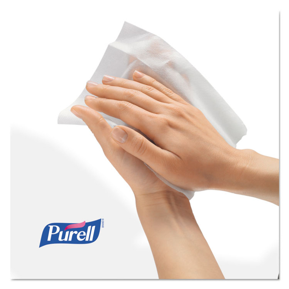 GO-JO INDUSTRIES PURELL® 9019-01 Hand Sanitizer Wipes Wall Mount Dispenser, 1,200/1,500 Wipe Capacity, 13.3 x 11 x 10.88, White