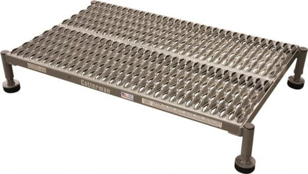 Cotterman C0550227-15 1-Step Steel Platform: 800 lb Capacity, 48" Wide, 24" Deep