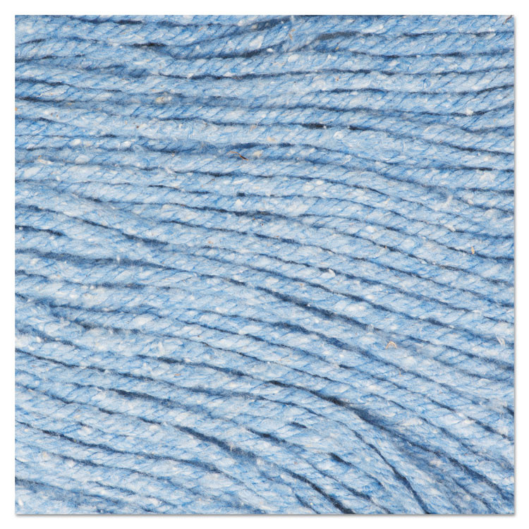 BOARDWALK 502BLCT Super Loop Wet Mop Head, Cotton/Synthetic Fiber, 5" Headband, Medium Size, Blue, 12/Carton