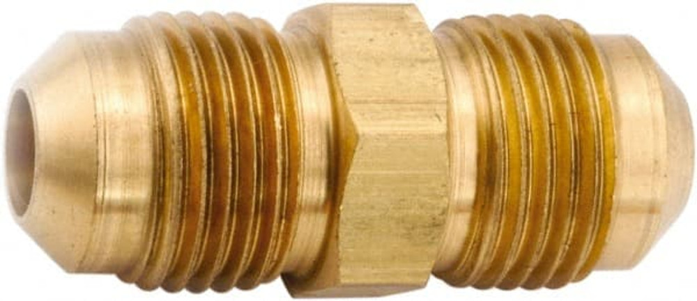 ANDERSON METALS 754042-08 Lead Free Brass Flared Tube Union: 1/2" Tube OD, 45 ° Flared Angle
