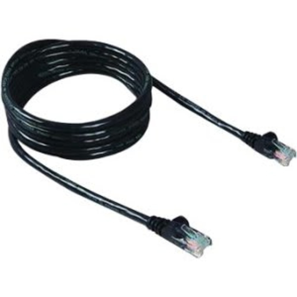 BELKIN, INC. Belkin A3L980-10-BLK  10ft CAT6 Ethernet Patch Cable, RJ45, M/M, Black - Patch cable - RJ-45 (M) to RJ-45 (M) - 10 ft - UTP - CAT 6 - stranded - black