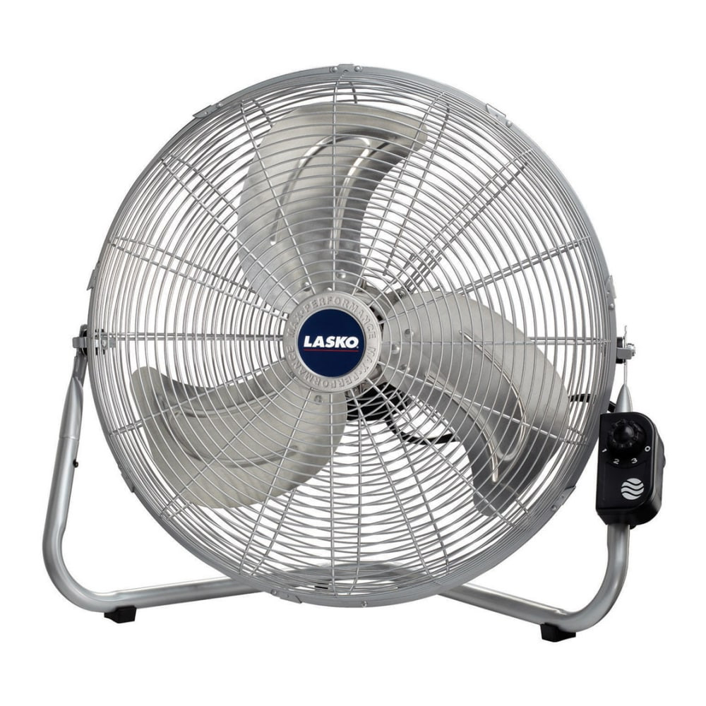 LASKO PRODUCTS, LLC 2265QM Lasko Portable Fan - 20in Fan Diameter - 3 Speed - Energy Efficient, Pivoting Head - 22in Height x 22in Width - Rubber, Steel - Silver