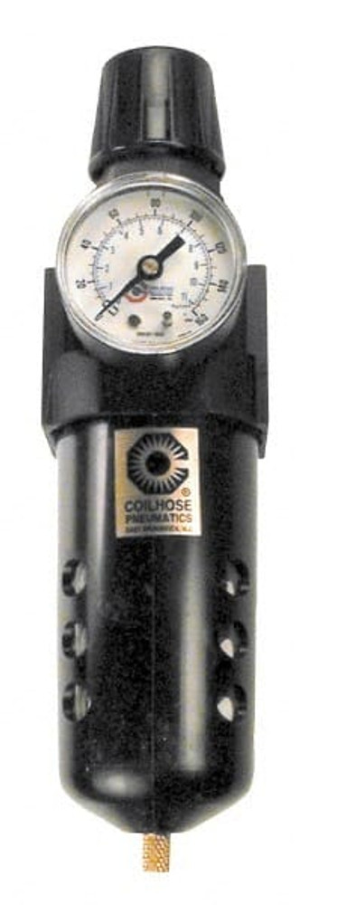 Coilhose Pneumatics 27FC3-DGM FRL Combination Unit: 3/8 NPT, Standard, 1 Pc Filter/Regulator with Pressure Gauge