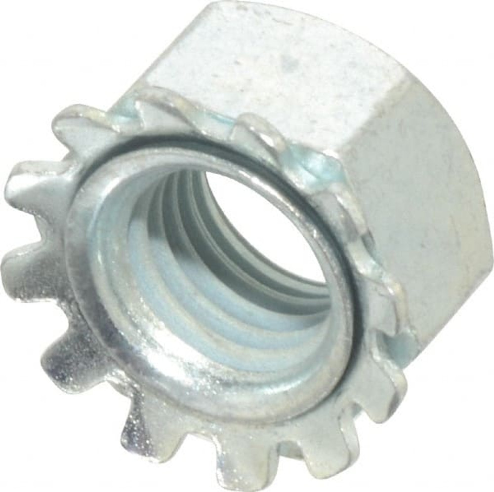 Value Collection R52001152 5/16-24, Zinc Plated, Steel K-Lock Hex Nut with External Tooth Lock Washer