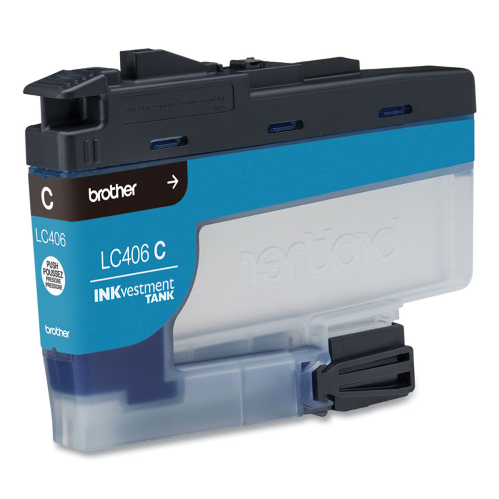 BROTHER INTL. CORP. LC406CS LC406CS INKvestment Ink, 1,500 Page-Yield, Cyan