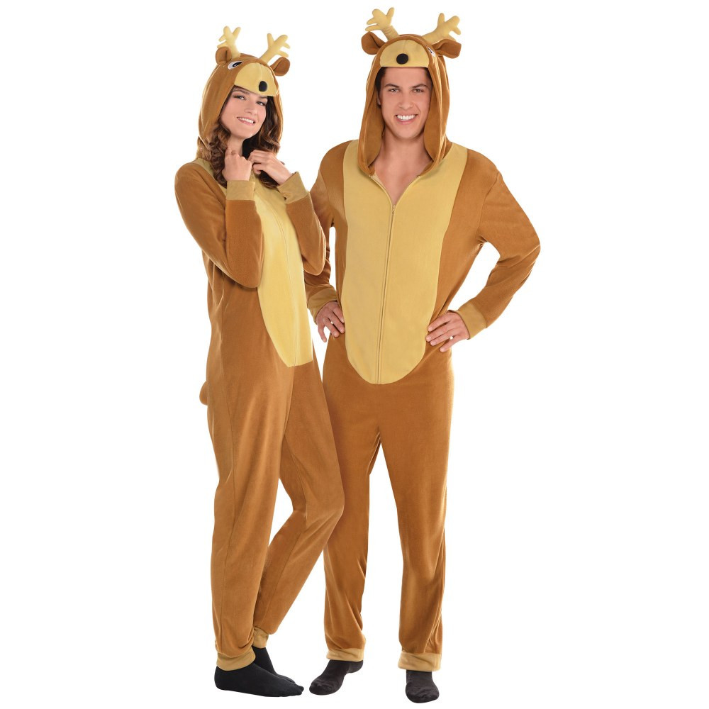 PARTY CITY CORPORATION 845115 Amscan Reindeer Zipster Adult Costume Large/Extra-Large