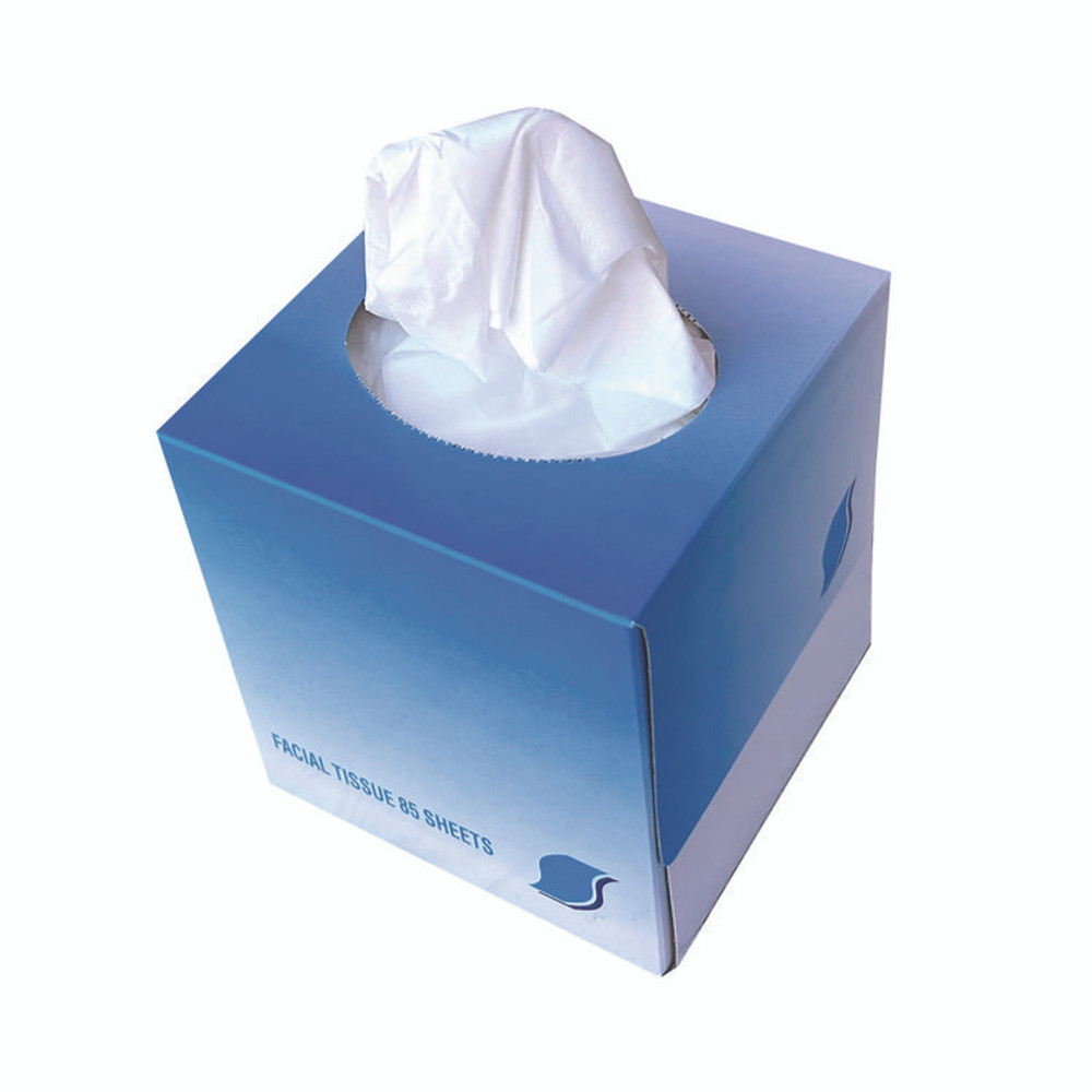 GEN 852E Facial Tissue Cube Box, 2-Ply, White, 85 Sheets/Box, 36 Boxes/Carton