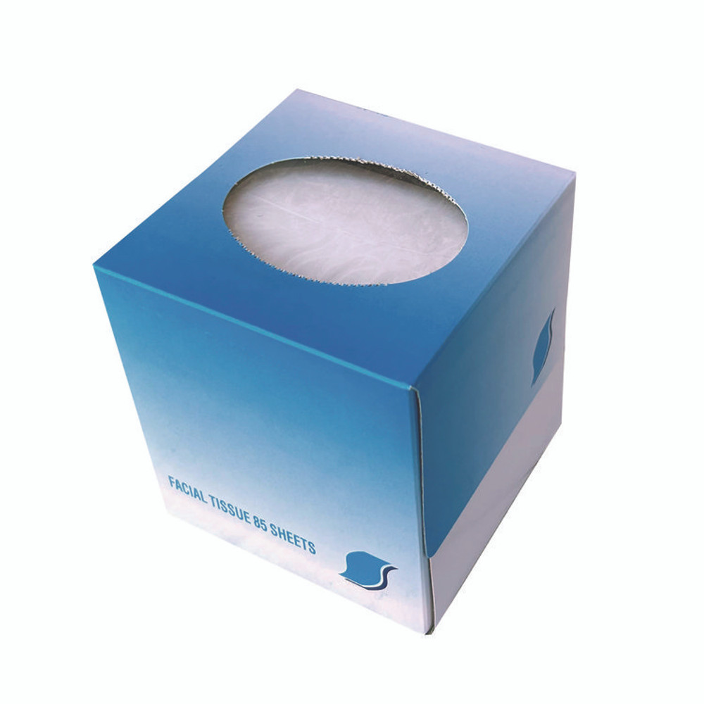 GEN 852E Facial Tissue Cube Box, 2-Ply, White, 85 Sheets/Box, 36 Boxes/Carton